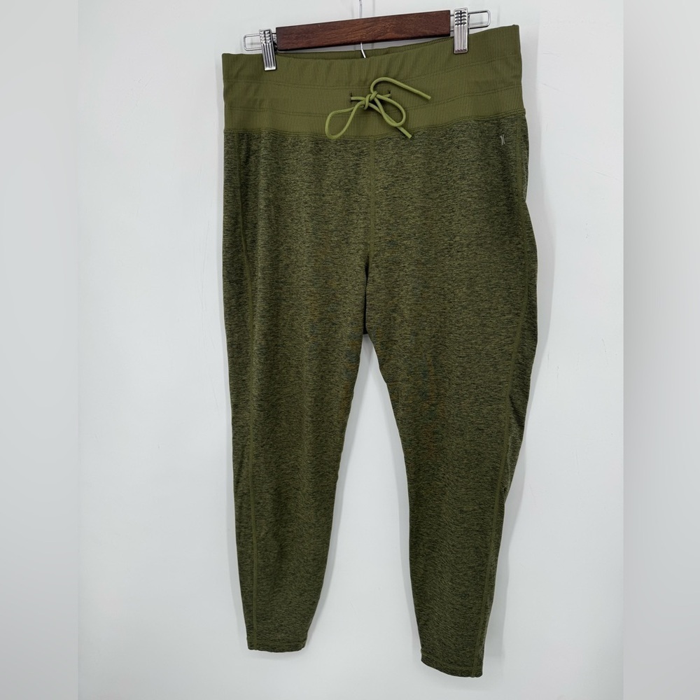 Hurley Women's Olive Green Joggers With Drawstring Athleisure Fall Plus Size XL